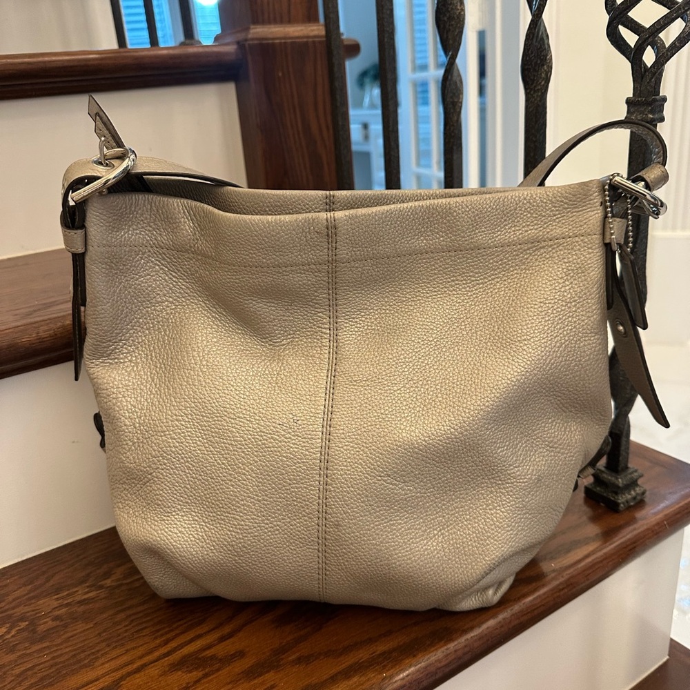 Coach Cream Leather Hobo Bag